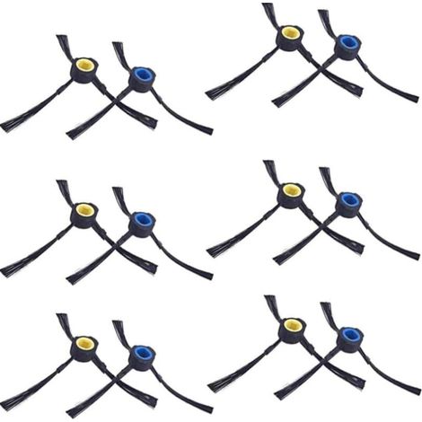 Lot de 12 brosses latérales pour AMIBOT Animal Premium H2O (6 paires),Aspirateur robot (1/4)