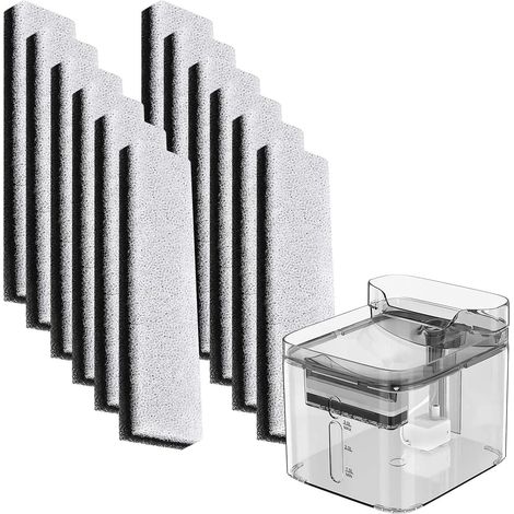 Haustier-Wasserfilter, kompatibel mit dem Katzenbrunnen WF020, 12 Ersatz-Aktivkohlefilter für Hunde- und Katzenbrunnen (1/5)