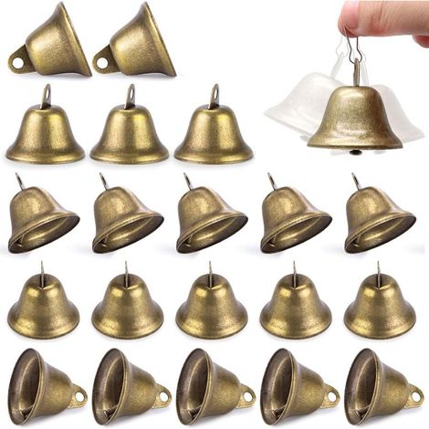 GDHZS-20 pièces clochettes vintage bronze - décoration DIY sapin Noël - carillons - couture - mariage (1/4)