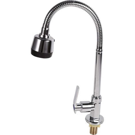Robinet Robinet De Cuisine avec Pulvérisateur Rétractable Bec en Alliage De Zinc Évier Mitigeur Robinet De Cuisine Pull Down Spray Robinet d'eau Froide (1/5)