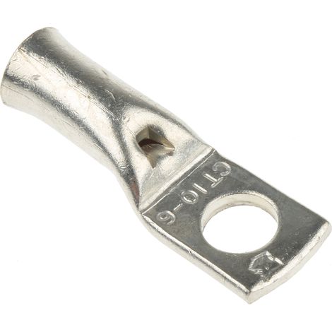 Rs Pro – Cosse à œillet tubulaire non-isolée 10mm² M6 – Connexion fiable pour conducteurs – Placage étain pour conducteurs de 10 mm²