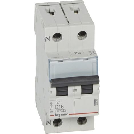 Disjoncteur Automatique TX³ Terciario 1P+N 6kA 10-40 A LEGRAND 403585 16 A