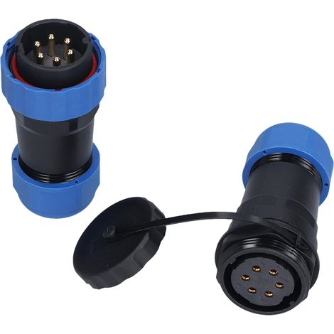 Connecteur aviation mâle/femelle à 6 broches, étanche et résistant aux antioxydants, pour une utilisation étendue. (1/5)