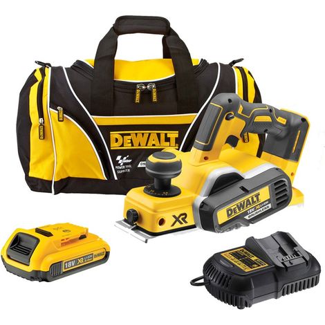 Dewalt DCP58 0D1 18v XR Cordless Brushless Planer + 1 x 2.0ah Batt, Charger + Bag (1/4)