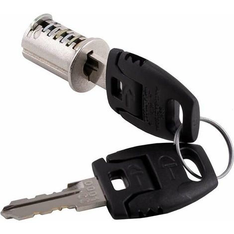 – Cylindre de serrure 18mm avec 2 clés à tête plate – Noyau interchangeable – Pêne verrou pour porte et portail – Sécurité optimale - S0019
