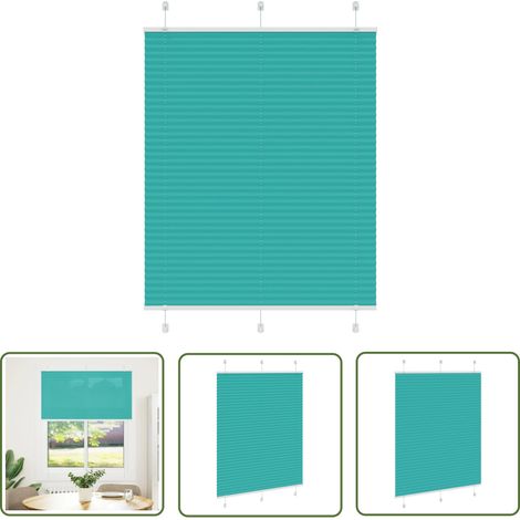 vidaXL Plissee Petrolgrün 110x150 cm Stoffbreite 109,4 cm Polyester (1/5)