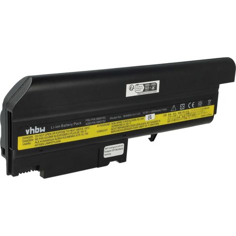 vhbw Akku kompatibel mit IBM ThinkPad R52-1847, R52-1846, R52 1844, R52 1843, R51e-1870, R51e-1863, R52, R52 1845 Notebook (6600 mAh, 10,8 V, Li-Ion) (1/5)