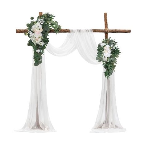 Kit Fleurs Artificielles pour Arche de Mariage avec 2 Bouquets (1/5)
