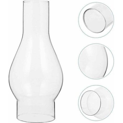 Paralume in vetro resistente alle alte temperature – Per lampade a olio – Dimensioni 3,5 x 5,4 x 7,6 cm – Facile installazione (1/5)