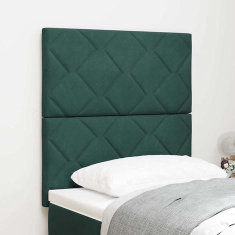 LED Kopfteil Dunkelgrün 80 cm Samt (1/5)