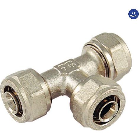 Raccordo a t intermedio per tubo multistrato modello al-cobrapex ø25-25-25 TIEMME