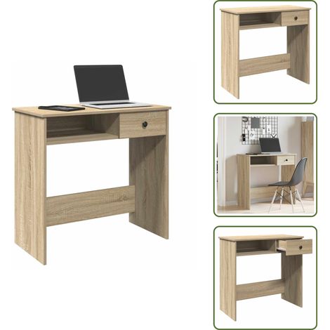 vidaXL Bureau Chêne Sonoma 80x40x75 cm Aggloméré (1/5)