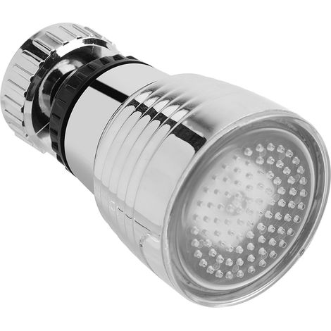 Pulvérisateur à tête de pulvérisation pour robinet d'évier cuisine pivotant 360 ° 3 couleurs lumière LED température contrôlée (1/4)