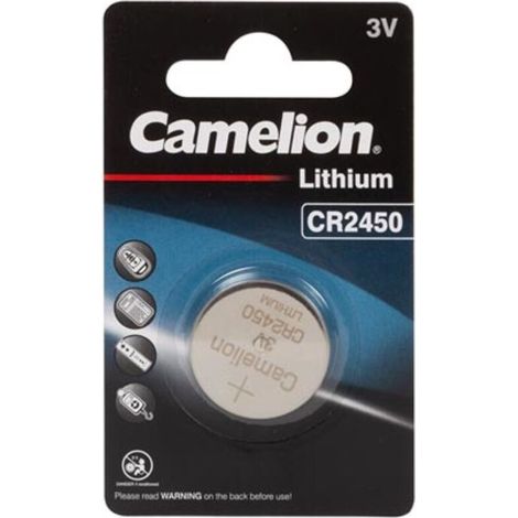 Pile Lithium CR2450 - 3 0 V - 560 MAh - Diamètre 24 5 Mm Hauteur 5 0 Mm - Pour Montres Calculatrices Télécommandes - 1 Pièce (1/2)