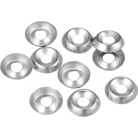 Rondelle cuvette à tête fraisée n° 6 en acier inoxydable 304 pour vis et boulon, lot de 150 (1/4)