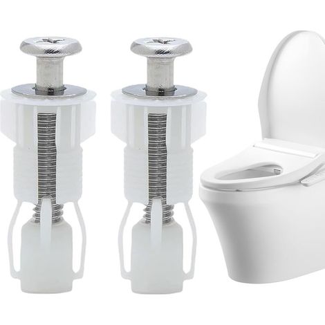 Boulons de fixation pour abattant WC , conçus la réparation salles bains , 2 éléments longue durée e (1/5)
