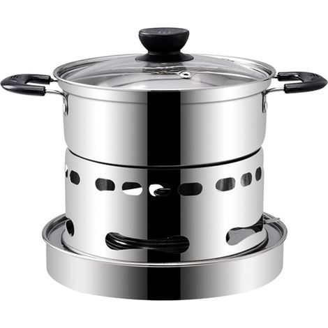 Chafing Dish - Hot Pot - Acier Inoxydable - Pour Intérieur et Extérieur - Diamètre 16 cm - Hauteur 6,7 cm - 1 Pièce (1/5)