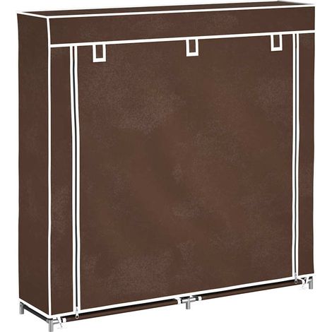 Maison Exclusive - Scarpiera in Tessuto Richiudibile 115 x 28 x 110 cm Marrone