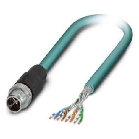 Câble Ethernet catégorie 6a Blindé Phoenix Contact, Bleu, 10m Avec connecteur Droit ( Prix pour 1 )