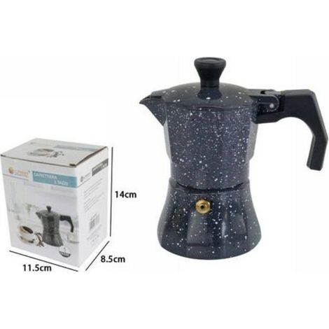 Trade Shop - Moka-Kaffeemaschine, Espressomaschine, Steineffekt, Größe 1 Tasse -