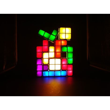 Lampe Tetris, veilleuse LED empilable Attoe Tetris 7 couleurs avec verrouillage par induction (1/5)