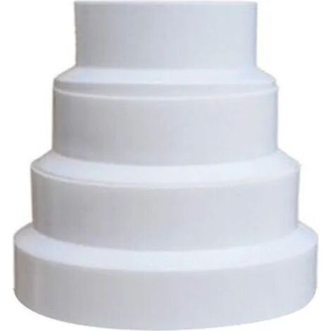 Rundes PVC-Fitting für Reduzierrohre 80-120 mm – Lüftungssystem – Temperaturbeständig von -20 °C bis +65 °C (1/5)