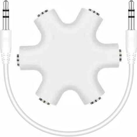 Audio splitter - white - Y-adapter - for speakers, mobile phones, laptopsHigh quality enhances quality of life. (1/5)