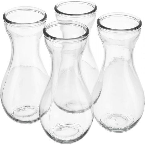 Vase Verre - Hydroponique - 12 cm - Pour Jacinthes - Lot de 4