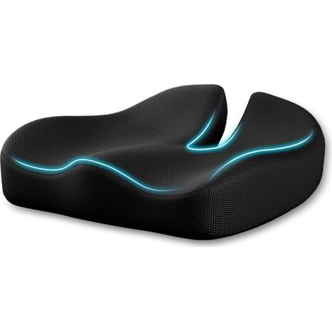 Cuscino extra-large in memory foam per sedie da ufficio, cuscino ergonomico per alleviare la pressione, la sciatica e il dolore derivanti da una posizione seduta prolungata. (1/4)