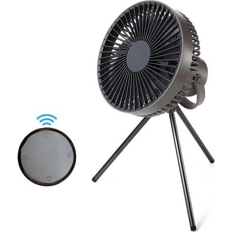 Ventilateur suspendu rechargeable USB de 7,8 pouces avec télécommande, ventilateur de plafond pour tente (1/4)