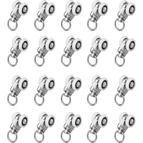 Rail de Glissière de Rideau Planeur pour Voie Rideau Fenêtre Rouleaux de Tringle à Rideaux Glissières,Rail de Draperie Coulissant,pour Accessoires Rideaux Dans Salles de Bains,Chambres,Armoires 20pcs