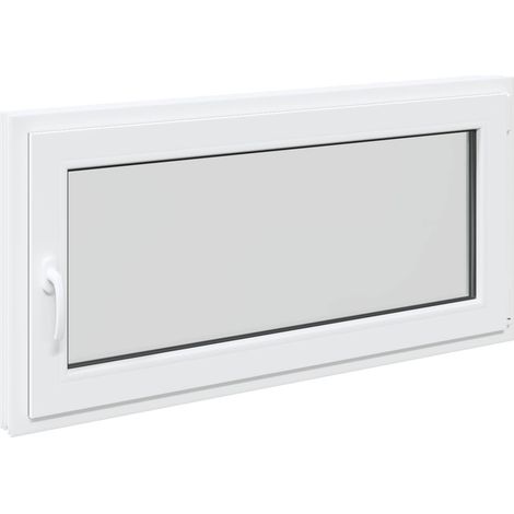 Ventana de sótano RISOR 120 x 60 cm PVC y vidrio Blanco vidaXL