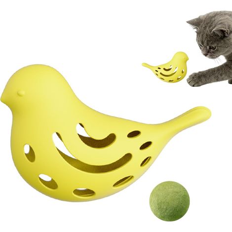 Distributeur de friandises à mâcher pour Chat, Jouet avec Boule de Menthe, Puzzle Alimentaire pour la Relaxation et l ' Engagement en intérieur, Puzzle Alimentaire sensoriel (1/5)
