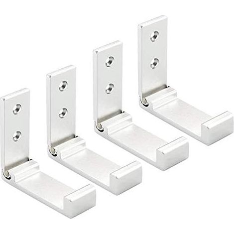 3 uds gancho plegable perchero gancho para ropa baño (plata) (1/5)