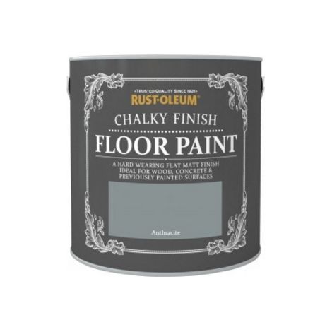 Rust-Oleum Chalk Chalky Floor Paint - Anthracite - 2.5L