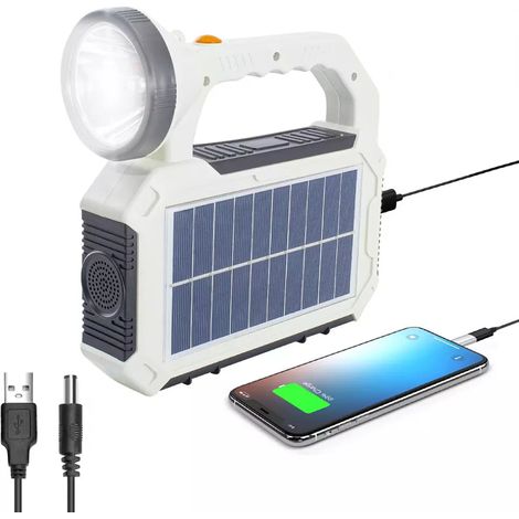 Torcia LED tattica potente con carica solare e 4 modalità