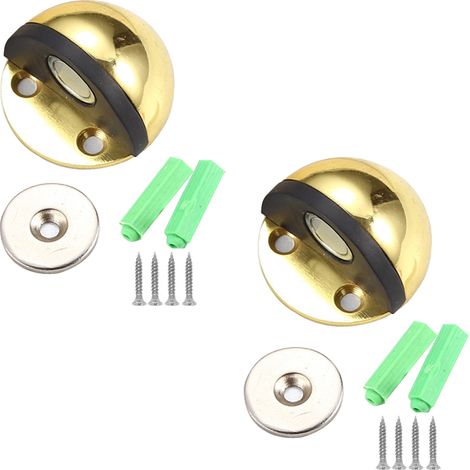 Butée De Porte Magnétique - Acier Inoxydable - 44 Mm Hauteur - Pour Portes Légères Intérieures - Lot De 2 (1/5)