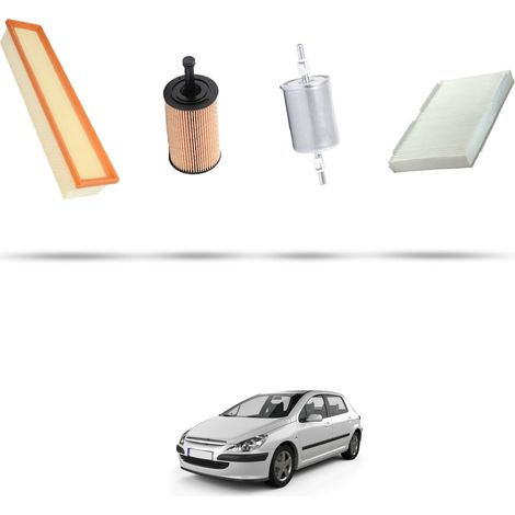 Kit tagliando 4 filtri compatibile con Peugeot 307 1.6 16V 80kw Dal 2001 (1/5)