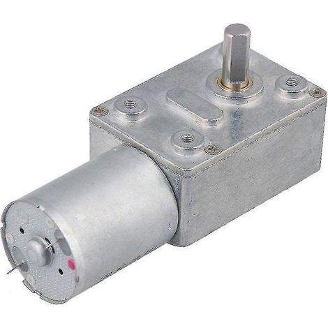 Moteur à engrenages à vis sans fin turbo 12 V 2 tr/min, engrenage à angle droit, moteur CC en métal