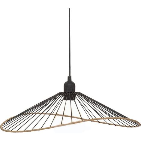 Suspension Métal Noir 45 cm pour ampoule E27 - SILUMEN (1/6)