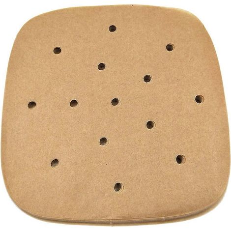 200 feuilles de papier à repasser quadrillées en bambou, tapis de cuisson vapeur, doublures de vapeur, feuilles de papier antiadhésif, tapis rond pour raviolis-22CM-Khaki