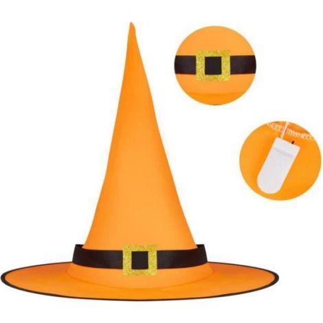 Chapeau De Sorcière - Guirlande Lumineuse LED - Décoration Halloween Extérieur Intérieur Jardin Cour - 5 Pièces