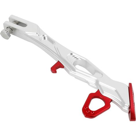Support moto en aluminium, pied d'appui latéral trépied, béquille de stationnement rouge B05026 (1/5)