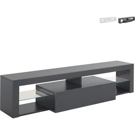Meuble TV - Blanc 160x40x35h cm (1/5)