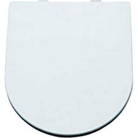 Gala Sedile WC fisso Marina, D-Shaped Bianco Acciaio inossidabile, 45 x 38.5 cm