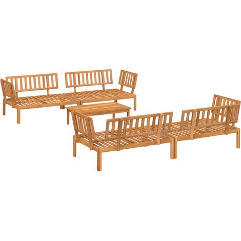 Maison Exclusive - 5-tlg. Garten-Sofagarnitur aus Paletten Massiv