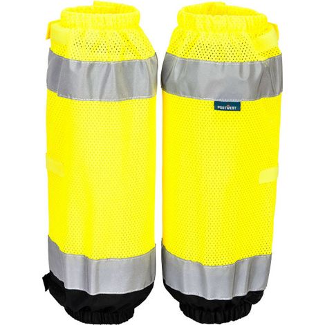 Polainas de contraste de alta visibilidad HV389  Amarillo/Negro (1/2)