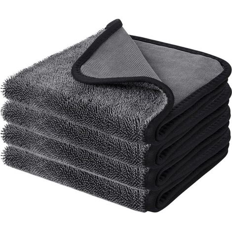Shiny Bath d'Éponge,4 Pièces 40x60cm Fast Dry XXL Cabines de douche en Tissu Éponge pour Retirer de l'Eau dans la Douche et salle de Bain (1/5)