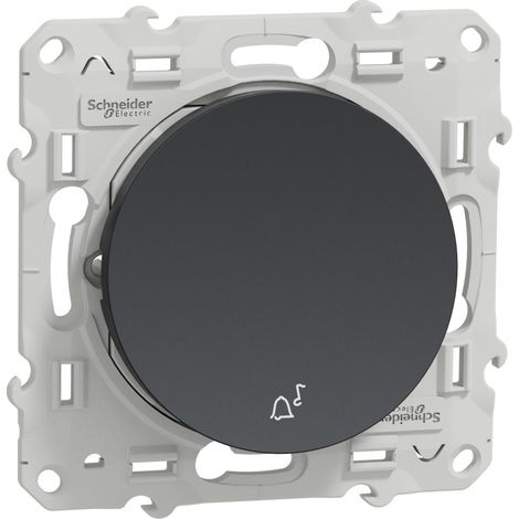 Schneider Electric Odace Bouton Poussoir Anthracite 10A