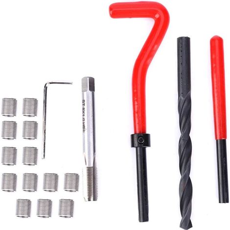 M8x1 Thread Repair Kit, Stainless Steel, Set of (1/5)